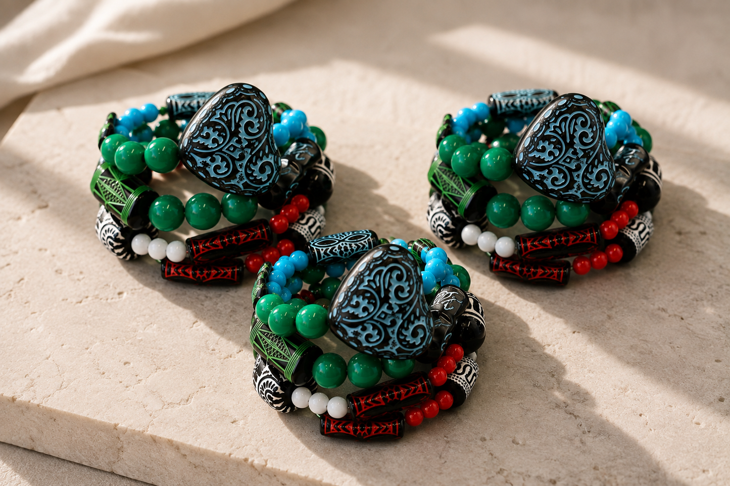 Heart of the Tribe Stack Bracelet
